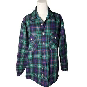 Whitefish Bay Wool Plaid Shirt Jacket XL Heritagecore Cabincore Workwear Mens‎